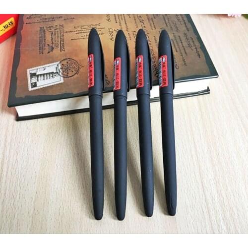 12Pcs/Lot 0.38 Needle Pen Frosted Black Pen for The Financial Examination Special Special Fine papelaria caneta