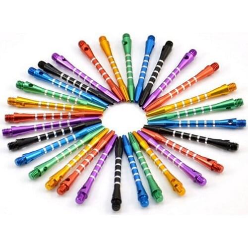6PCS 6 Color Aluminum Medium Darts Shafts Harrows Dart Stems Throwing Dart Accessories