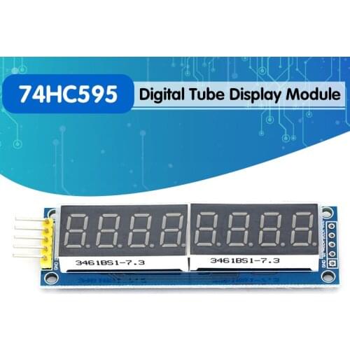 74HC595 CWG 8-Digit 8 Bits 8bit Digital Tube Display Control Module Red Three IO for Arduino 595 Driver