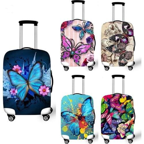 Butterfly Thicken Luggage Cover 18-32 Inch Case Suitcase Covers Trolley Baggage Dust Protective Case Cover Travel Accessories ts