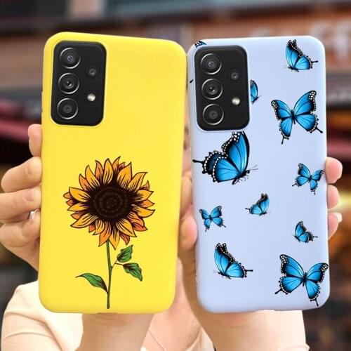 Colorful Flower Case For Samsung A72 Case A725F Soft Silicone Fundas Phone Back Cover For Samsung A72 A 72 5G A726B Phone Bumper