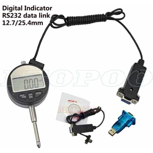 0.001mm 12.7 25.4mm Digital Indicator RS232 (9holes) Data Output Digital Caliper Electronic Micrometer Dial Indicator Gauge Met