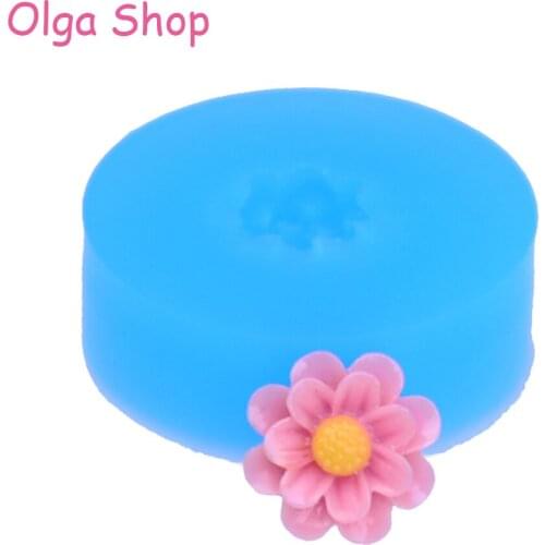 HYL013 10.7mm Mini Flower Silicone Mold - Fondant, Sugarcraft, Charms Clay, Resin, Gum Paste, Jewelry, DIY Handmade, Wax, Candy