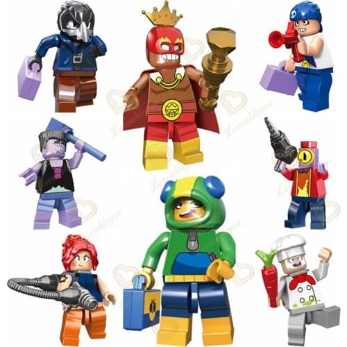 Shooting Game 8 In 1 Plush Toy Leon Crow Figures Toys Hero Figure Model Toys Cartoon Kids Toy Model Doll Collection Gift for Boy