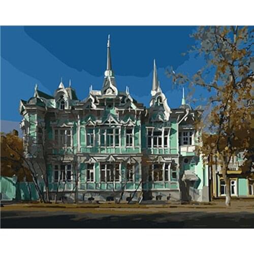 Landscape Framed Pictures DIY Painting By Numbers DIY Oil Painting On Canvas Home Decoration Drop Shipping GX26185 40X50CM