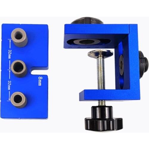 Pocket Hole Jig Kit With 8mm Step Drill Bit Wood Doweling jig Drilling Hole Guide Locator Woodworking Carpentry Positioner Tool