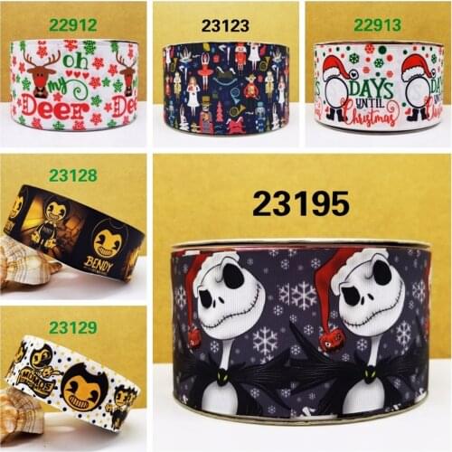 Free shipping 50 yard cartoon printed grosgrain ribbon 22912