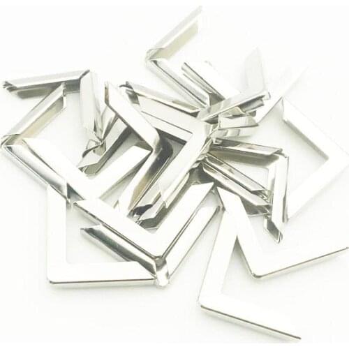 50PCS 23X23X4mm Metal Silver Corners For Books Scrapbooking Photo Albums Menus Corner Protectors Metal Crafts DIY Ornament SC124