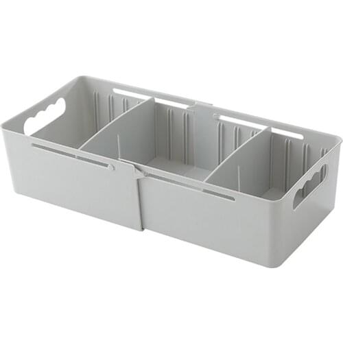 Multifunctional Retractable Partition Storage Box Underwear Divider Drawer Lidded Closet Interior for Ties Socks Shorts