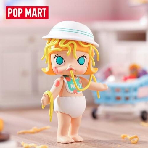 POP MART Molly Potato Chips Baby 18cm Series Blind Box Cute Kawaii Vinyle Toy Action Figures Character Handmade Girl Gift Decore