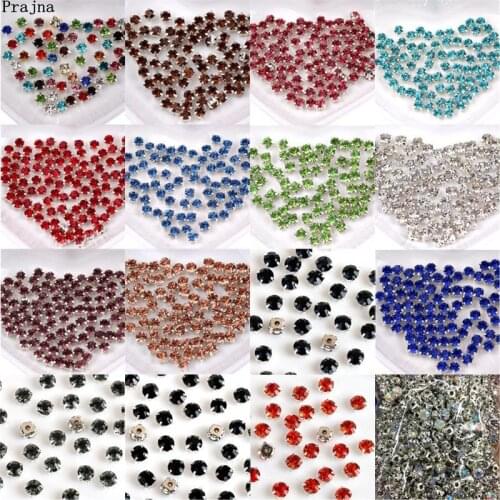 Prajna Sew On Rhinestone Flatback Stones For Clothes Dress Decoration Beads Glass Strass Crystal Motif Garment Accessories