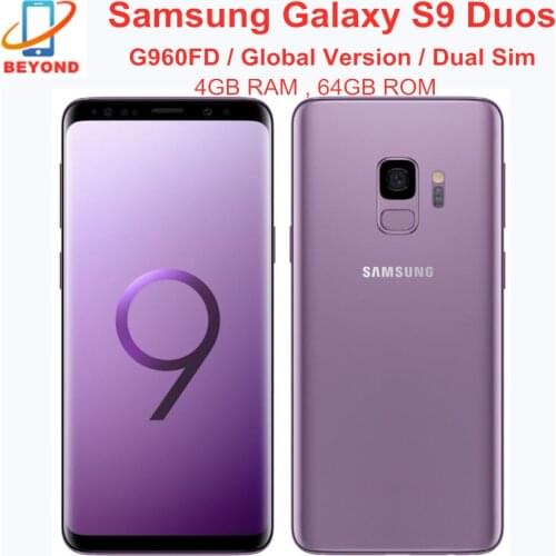 Samsung Galaxy S9 Duos G960FD 4GB RAM 64GB ROM Dual Sim Octa Core Global Version 5.8" NFC Original LTE Exynos Cell Phone