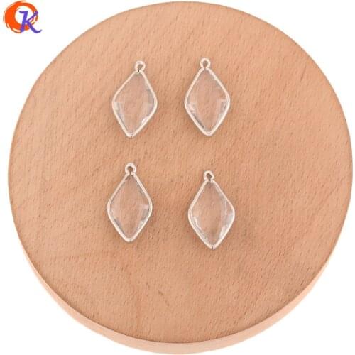Cordial Design 50Pcs 13*24MM Jewelry Accessories/Crystal Pendant/DIY Earring Making/Rhodium/Hand Made/Earring Findings Component