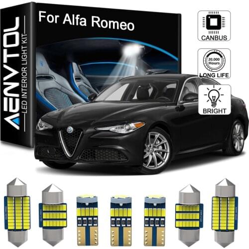 Seker Auto Interior LED Lights For Alfa Romeo Giulietta Mito Brera GT Spider Giulia 4C Stelvio 147 156 159 166 Car Accessories