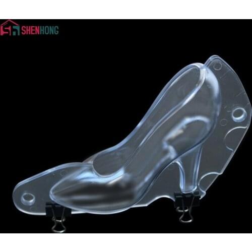 SHENHONG Ladies High Heels Chocolate Mold 3D Kid Basket Shoe Candy Sugar Paste Cake Decorating DIY Home Baking Sugar Craft