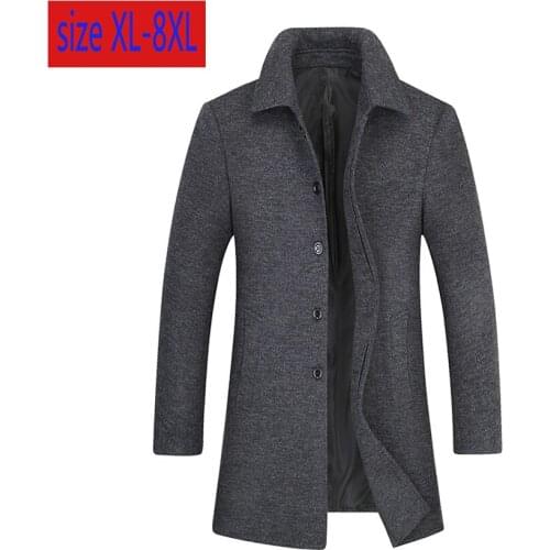 New Arrival Fashion Super Large Spring Autumn Long Windbreaker Casual Oversized Jacket Coat Thick Plus Size XL2XL-5XL6XL7XL8XL