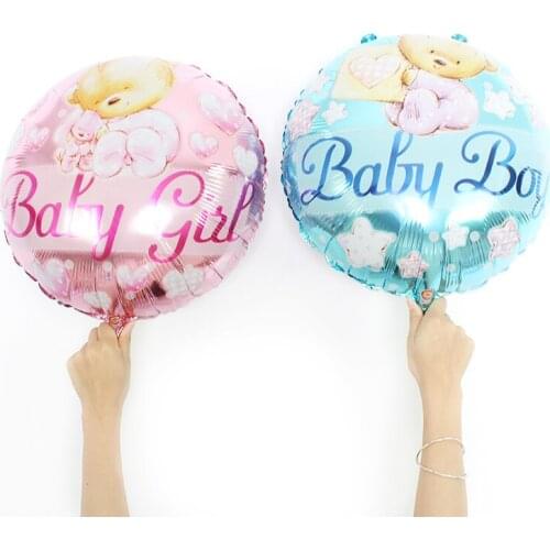 New 18inch Baby boy/girl Baby Cute Bear Balloon Helium Foil Balloon Birthday Party Decoration Childrens Toys Globos kids ball