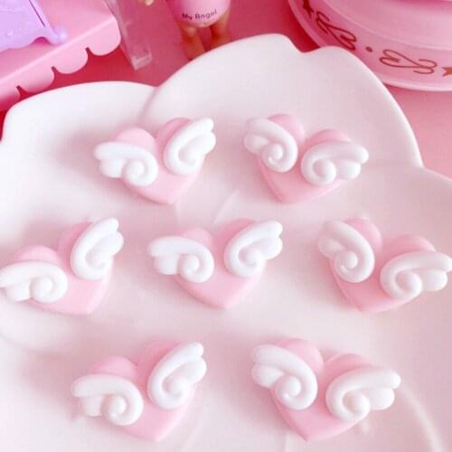 10Pcs/lot Love Pink Wings Paper Clip School Office Supplies Kawaii Desk Clip Material Escolar Papelaria