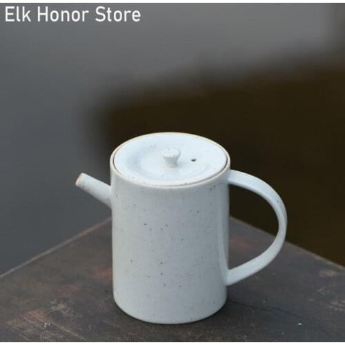180ml Nordic Style Coarse Porcelain Teapot Handmade Japanese Style Household Teakettle With Strainers Drinkware Gift Packaging