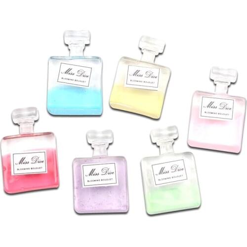 20pcs Red Perfume Bottle Resin Crafts Bead Flatback Cabochon Fridge Magnet Scrapbook Christmas DIY Accessories Buttons