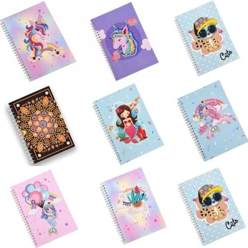 2021 Factory hot Christmas sale wholesale diamond painting small notebook A5 size 60 pages