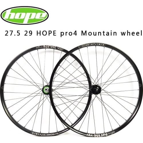27.5 29er bicycle mountain bike wheel HOPE pro4 142*12 100*15 barrel axle QR aluminum mountain bike wheel 35MM wide
