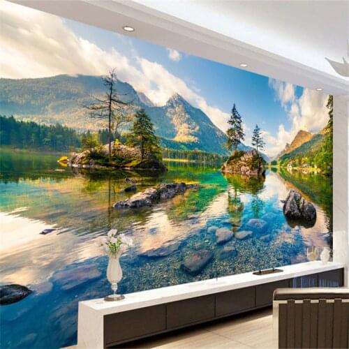 3D wallpaper custom photo mural landscape landscape lake background bedroom sofa TV wall paper home decoration