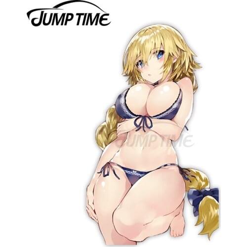 Jump Time 13 x 6.8cm For Fate Apocrypha Jeanned Arc Car Stickers Sunscreen Vinyl JDM Waterproof Anime RV VAN 3D DIY Fine Decal