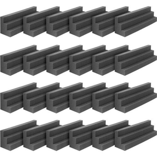 24 Pcs Bass Traps Acoustic Foam Panels Sound Proof Padding,Studio Foam for Corner Soundproofing Foam,Sound Proof Foam