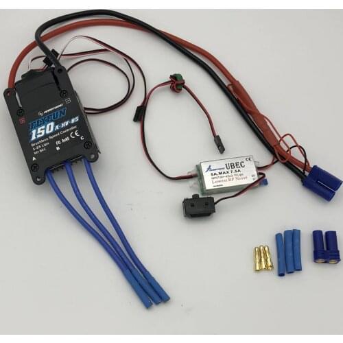 Freewing 150A Brushless ESC with 7.5A UBEC Use for 90mm Metal EDF rc jet airplane T45 yak130 F18 F16