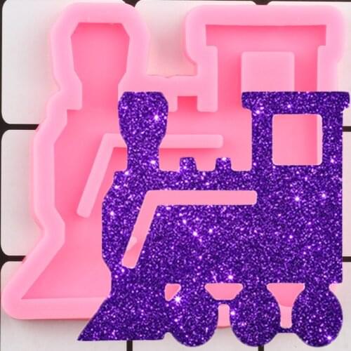 Shiny Train Silicone Mold Car Pendant Polymer Clay Mould Epoxy Resin Jewelry Making Keychain Molds DIY Handmade Charms Moulds