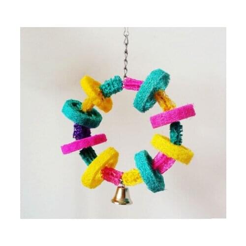 Pet birds toy Small & medium sized parrots hand toys supplies natural swing stand cage accessories