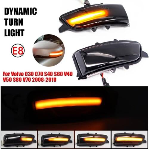 Dynamic Turn Signal Lamp LED Side Mirror Light Indicator Blub Car Assessories For Volvo C30 C70 S40 S60 V40 V50 V70 2008-2010
