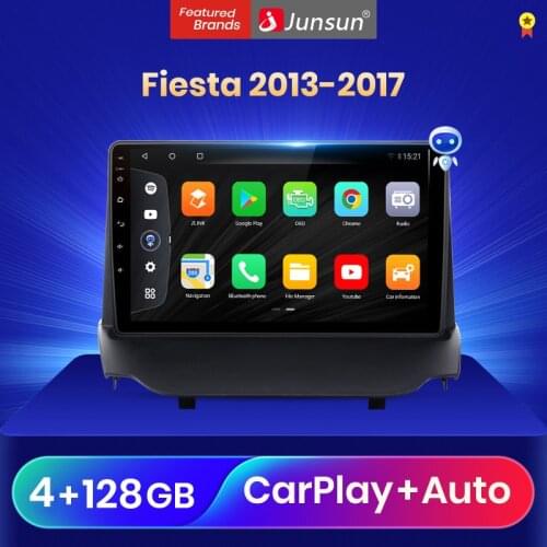Junsun V3 Pro Qualcomm Voice Control Android 10 Car Radio Multimedia Player For Ford Fiesta 2013-2017 CarPlay Auto 2Din
