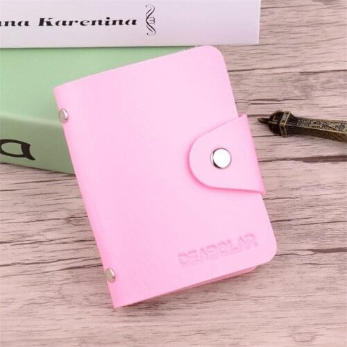 Fashion PU Leather Function 12 Bits Card Case Business Card Holder Men Women Credit Passport Card Bag ID Card Wallet porte carte