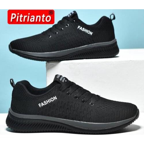Men Sneakers 2021 New Breathable Lace Up Men Mesh Shoes Fashion Casual No-Slip Men Vulcanize Shoes Tenis Masculino