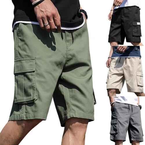 Men Multi Pockets Cargo Shorts Streetwear for Training Summer Shorts Men Beach Gym Fitness Casual Short Outdoor Beach Shorts