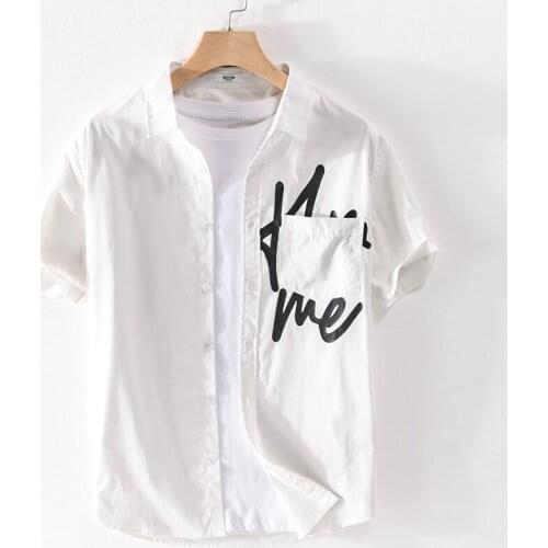 2021 New style Italy Suehaiwes brand cotton shirt men short-sleeved fashion shirts for men tops mens clothing chemise camisa