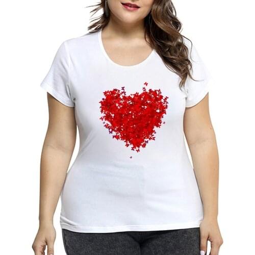 New Fashion Women T Shirt Love Graphics Print Tee Shirt Female Short Sleeve Tops Tee Harajuku fashion ladies T-shirts plus Size