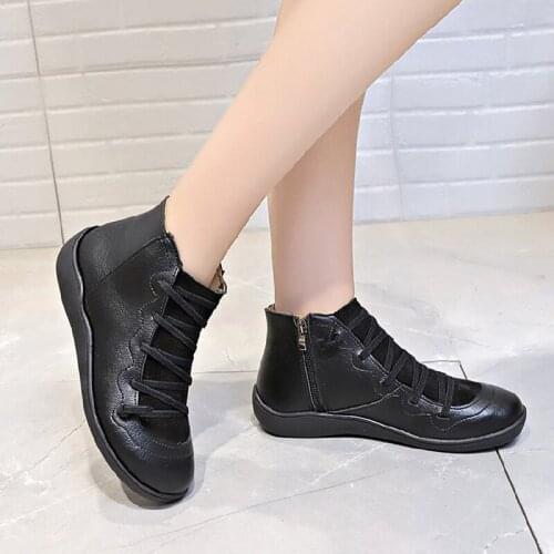 New Autumn Winter Boots Size 35-43 Martin Boots Womens flat short boots Casual snow boots