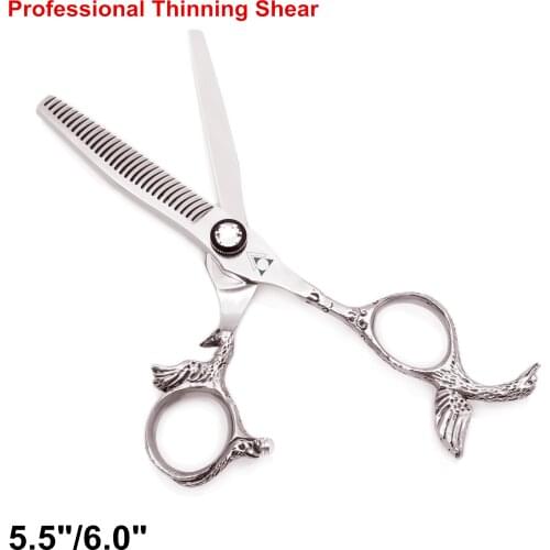 Haircut Shears Professional 5.5 6.0'' Hairdressing Scissors Thinning Barber Scissors Hair Cutting Scissors 440C Japan Steel 9023