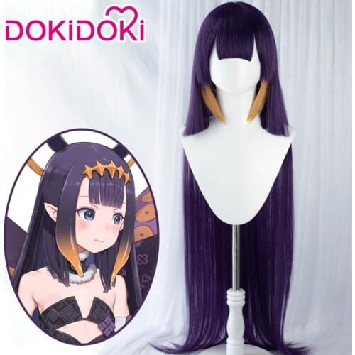 DokiDoki Hololive English Cosplay Ninomae Ina’nis Wig Cute Wig Hololive English Cosplay Hair Ninomae Ina’nis Wig