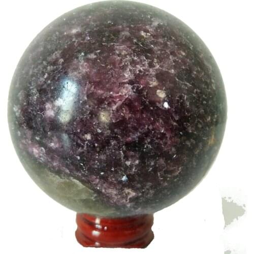 Natural lepidolite stone crystal ball home decoration sphere healing crystals
