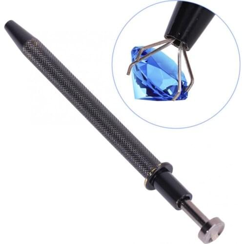 Professional 4 Prong Diamond Tweezers Rhinstone Bead Gem Pick-Up Holder Tool Catcher Grabber Jewelry Making Tool for Jeweler c