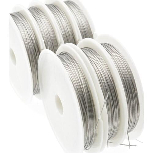 40M/Roll Stainless Steel Wire Tiger Tail 0.3/0.38/0.45/0.5/0.6/0.7/0.8mm Resistant Strong Line Beading Wire for Jewelry Making