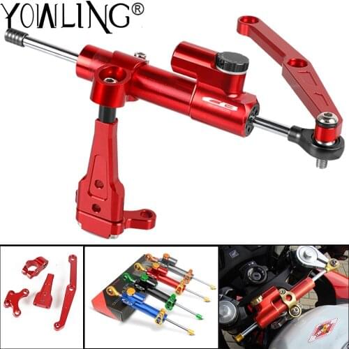 Motorcycle CNC Adjustable Steering Stabilizer Damper Mounting Support Bracket Kit For Honda CB650R CB650 CB 650 R Steer Dampers
