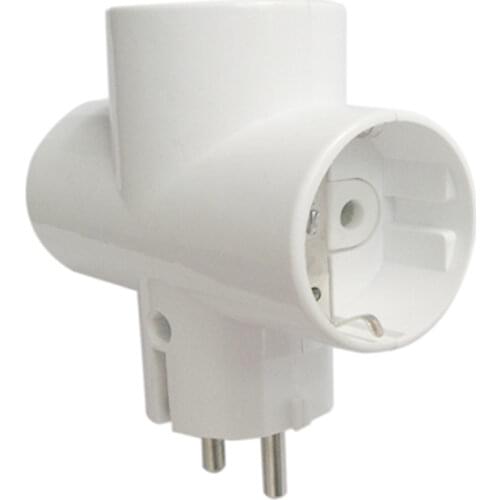1 To 3 Way European Type Conversion Socket EU Standard Power Adapter Wall Socket 16A 110-250V Travel Plugs 1000W