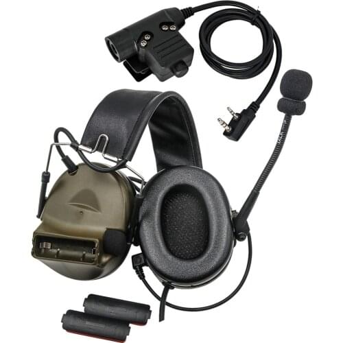 PELTO COMTAC II Tactical Headset Electronic Earmuffs Comtac Hearing Protection Pickup and Noise Reduction Military Headphone