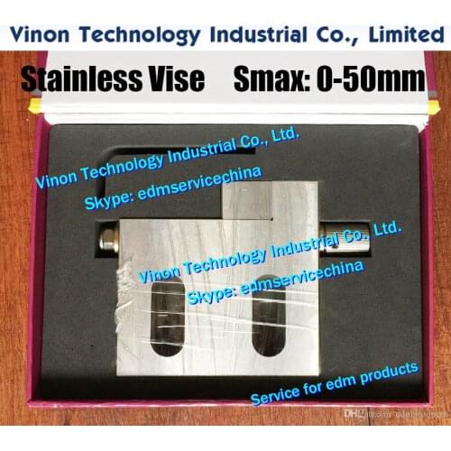 VISE-50 Precision Stainless Vise Max Open:0-50mm (100Lx98Hx21W), Wire-EDM Vise, Precision Vise of Stainless range 50mm for Wire