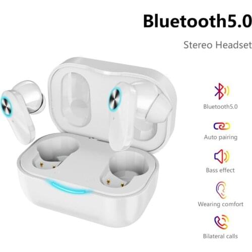 TWS Bluetooth V5.0 EarphoneStereo Wireless Headset Sport Waterproof Earphones Mini Touch Control Noise Cancelling Headset